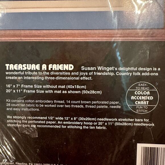 Dimensions Counted Cross Stitch Kit Vintage Friends and Bunnies Craft DIY - Picture 5 of 5